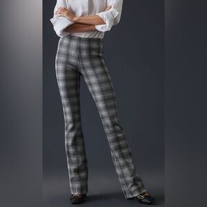 Anthropologie Maeve Women's Flare Pull On Knit Black Motif Pant. Sz Small.